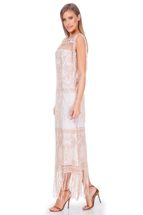 Rochie tull cu franjuri de paiete  Liza Panait Liza Panait Online Boutique